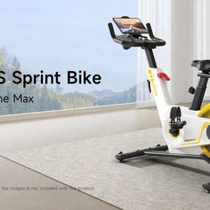 KingSmith WalkingPad Sprint Bike PB08S hometrainer in een woonkamer als stijlvolle thuisfitness oplossing
