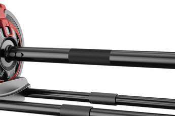 Zijaanzicht van de vrijstaande stang van de Kingsmith Adjustable Dumbbells