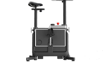 Totaal zijaanzicht van de WalkingPad W1B Office Bike vrijstaand 