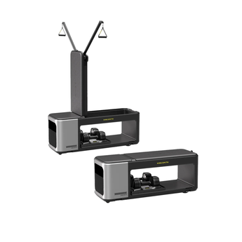 kingsmith walkingpad bx2 fitnessbank beide standen zijkant zichtbaar