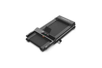 Kingsmith Walkingpad CLS460 opgevouwen, driekwart aanzicht