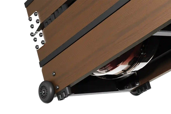 Opbergsysteem van de KingSmith WalkingPad WR20 water roeitrainer voor compact en eenvoudig opbergen