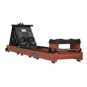 Vooraanzicht van de KingSmith WalkingPad WR20 water roeitrainer volledig uitgeklapt klaar voor training