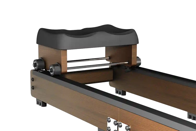 Zitje en railconstructie van de KingSmith WalkingPad WR20 water roeitrainer met soepele geleiding