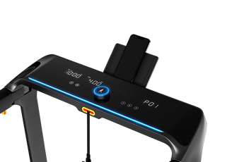 X218 WalkingPad loopband detail van het scherm met trainingsdata