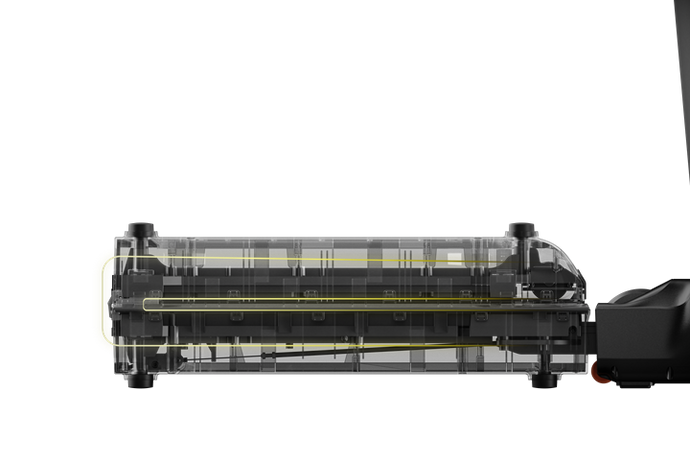 X218 WalkingPad loopband detail van de techniek vrijstaand