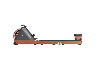 KingSmith WR20 roeitrainer in Red Oak, zijaanzicht links vrijstaand